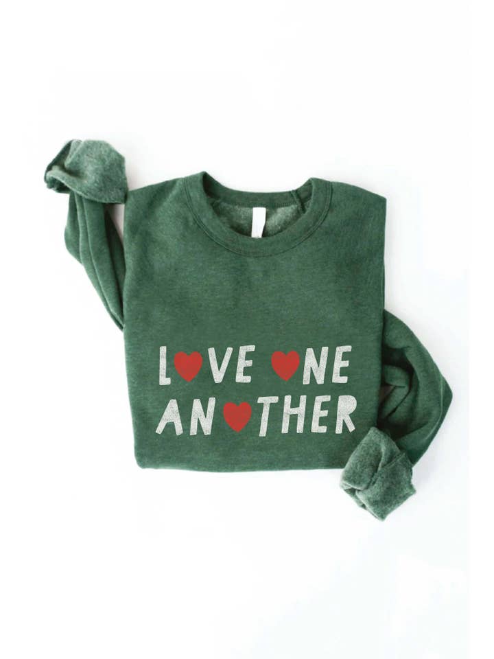 OAT COLLECTIVE - Wholesale Graphic Sweatshirt - Women's - LOVE ONE ANOTHER Graphic Sweatshirt