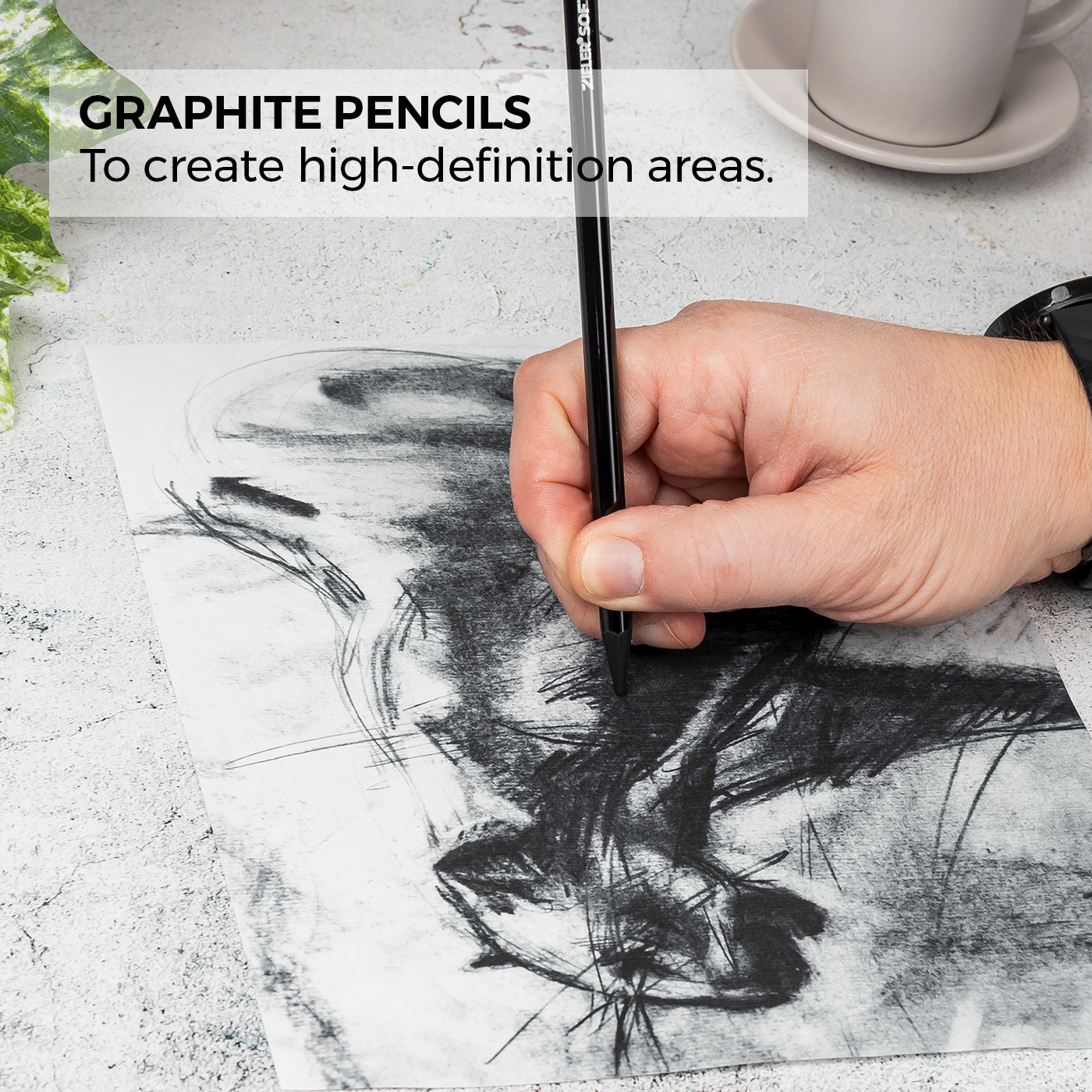 Zieler – Conjunto de arte - Crianças e bebés por atacado – Conjunto de Carvão para Desenho Artístico – Estojo Presente com 24 Peças2