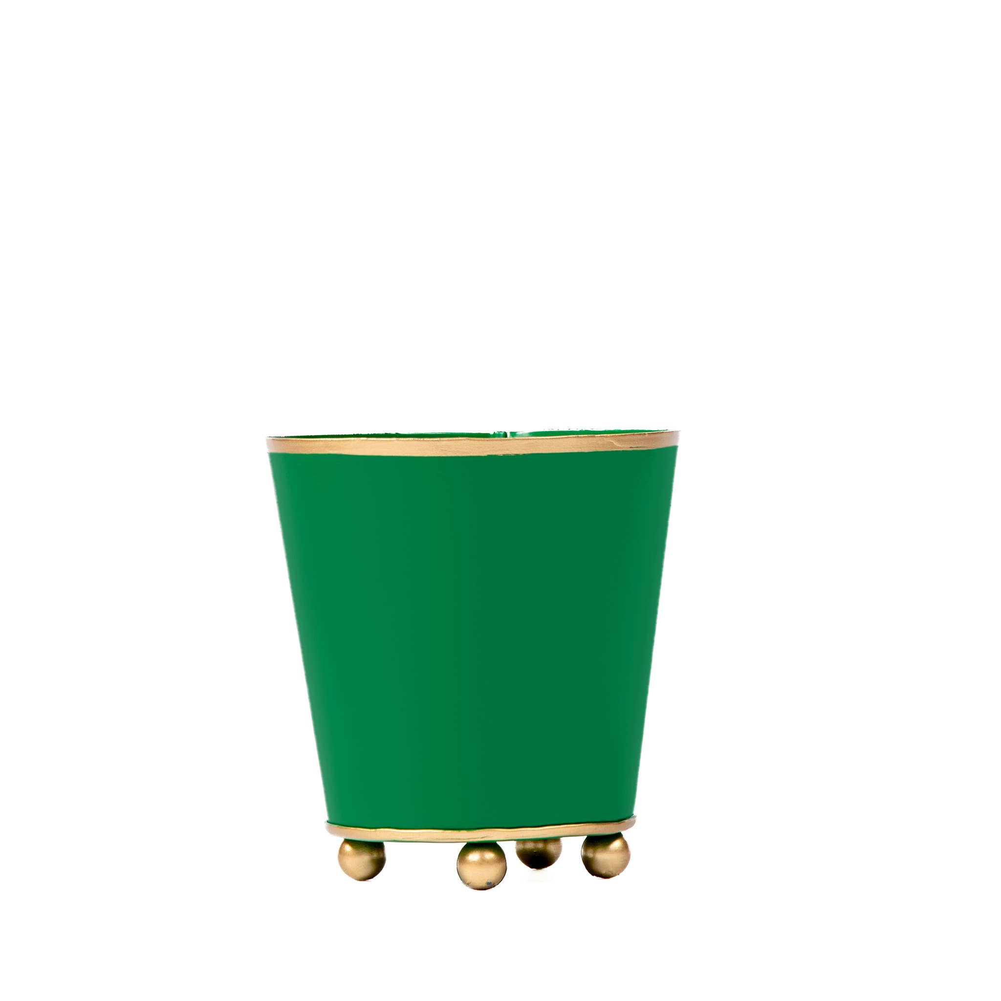 Mattie Round Cachepot Planter - Emerald Green for wholesale on Faire2