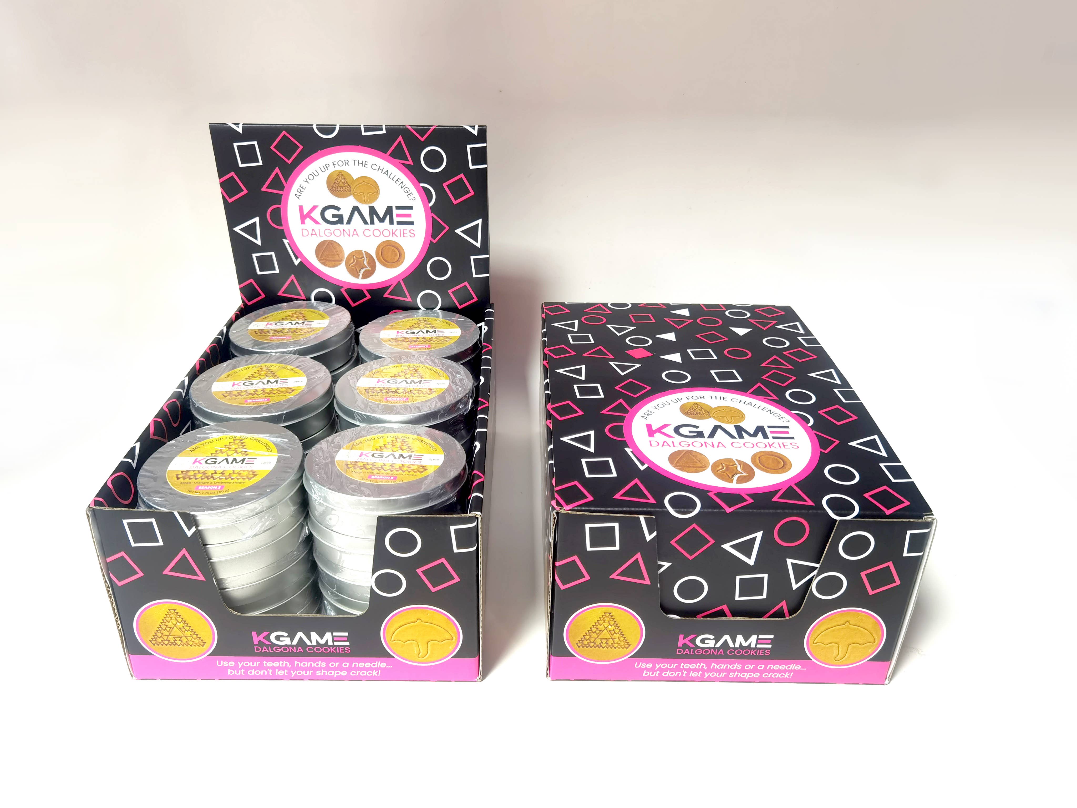 Showcase - Wholesale Cookie - KGAME Dalgona Cookies Mega Triangle & Umbrella Season 2 PDQ3