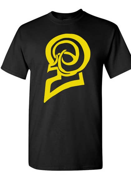 Big Swirl (One Tone) - Ylw On Blk for wholesale by Gods of Gridiron War