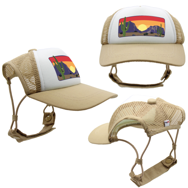 PupLid - Wholesale Pet Hat - Dog - Desert Owl Standard or Namedrop | Trucker Hat for Dogs49