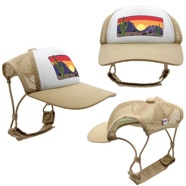 PupLid - Wholesale Pet Hat - Dog - Desert Owl Standard or Namedrop | Trucker Hat for Dogs49