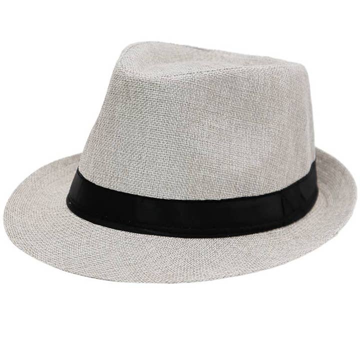 Cap Zone - Venta al por mayor Sombrero fedora - Unisex - Fedora de tela de lino ligera de tejido abierto
