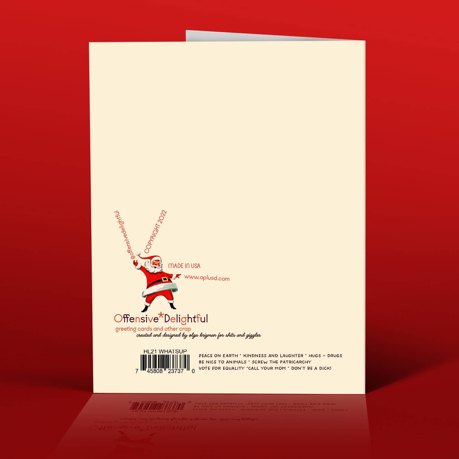 offensivedelightful - Wholesale Christmas Card - WHAT'S UP BITCHES! christmas card1