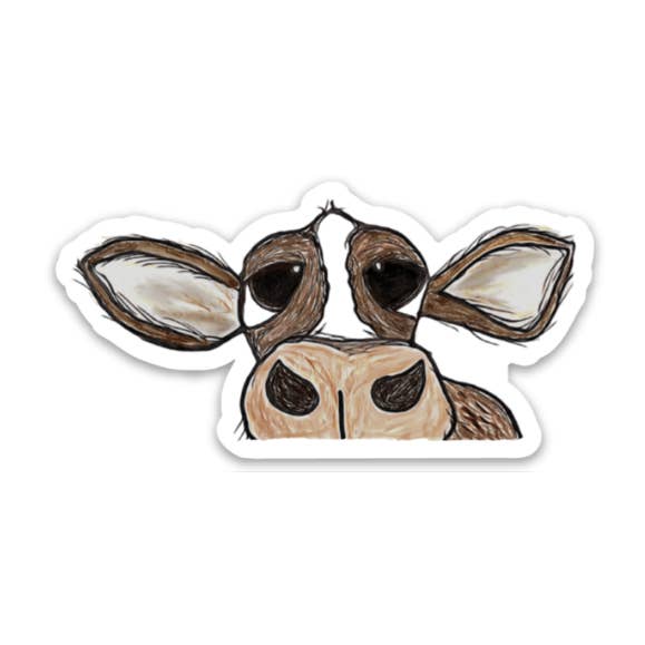 Brown Cow - Sticker for wholesale by Kevin & Kaia