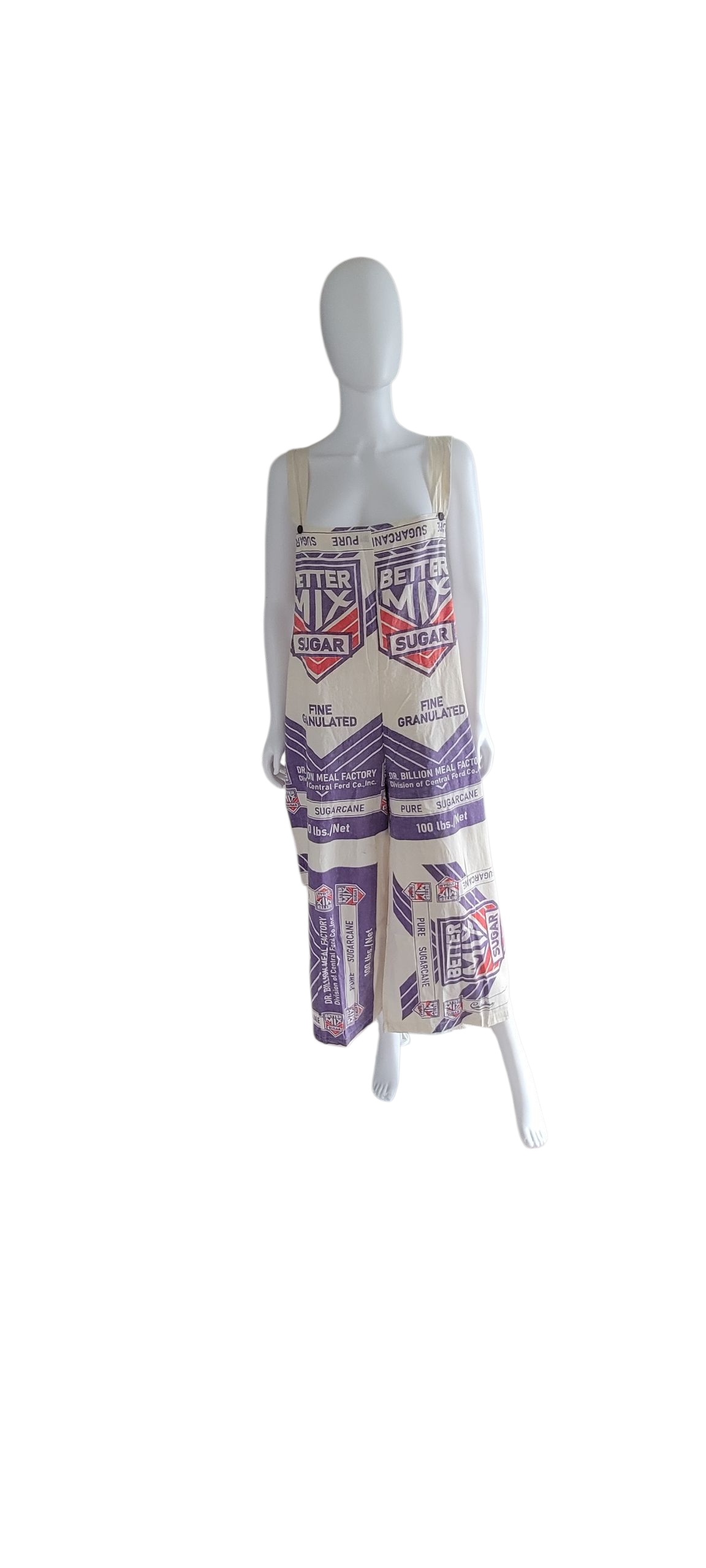 Evergreen Guardian Imports - Wholesale Jumpsuit - Women's - T2429 Flour Sack Cotton Jumpsuit w. Straps- Better Mix Sugar4