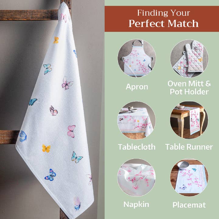 Maison d'Hermine - Design in Every Thread - Wholesale Tea Towel - Kitchen Towels 100% Cotton - Set of 3 - Blossoms In Spring5