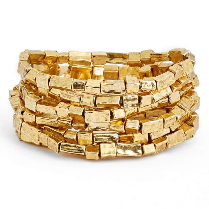 Set di 6 braccialetti chic con perline allungate. per la vendita all'ingrosso da parte di KARINE SULTAN