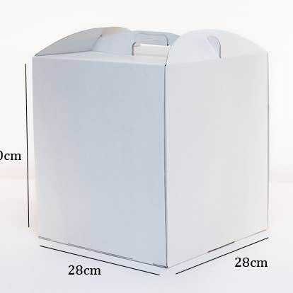 28x28x30cm - Cake box (WHITE) for wholesale by La Bom Box