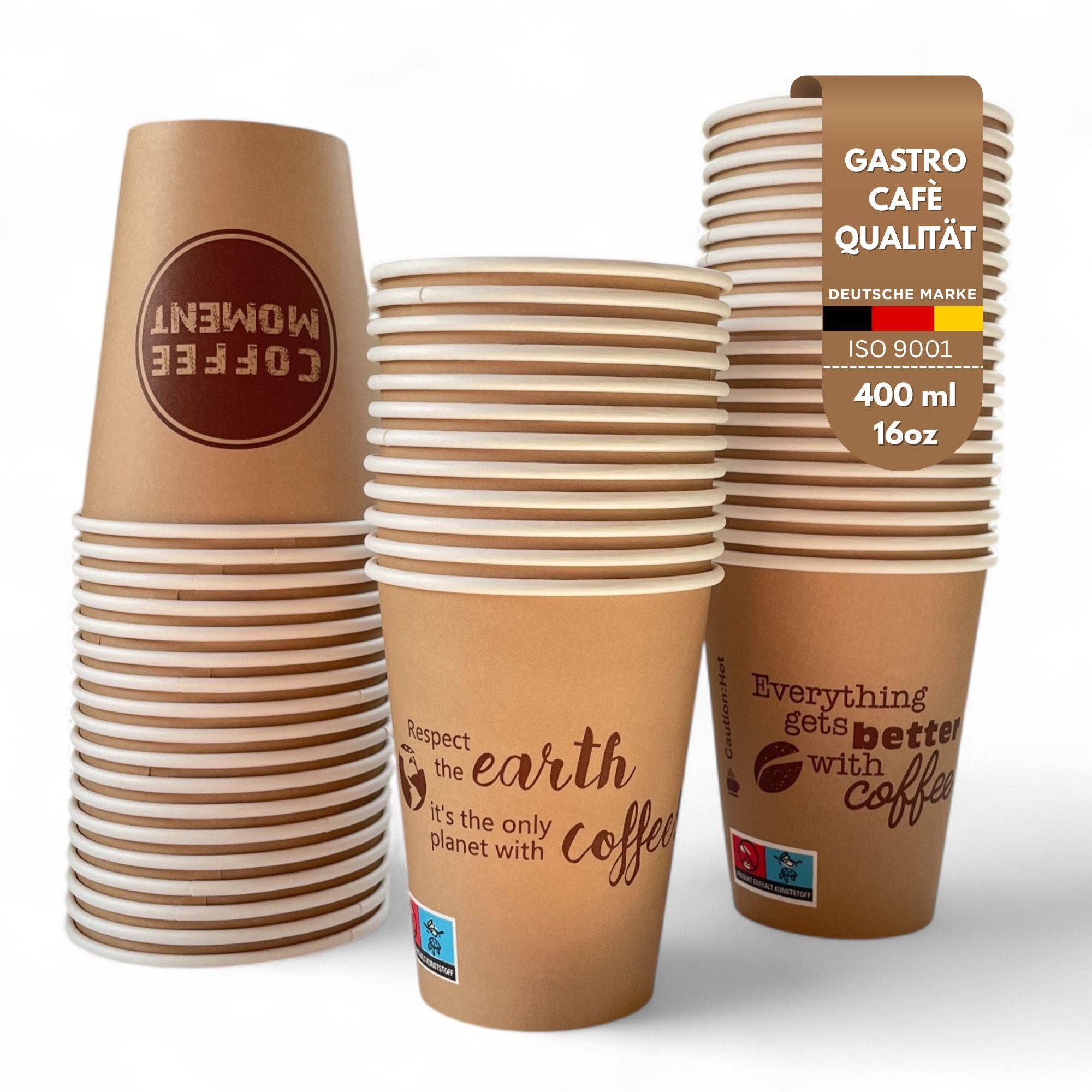 Biomatea - Wholesale Disposable Cup - Coffee Moment Coffee Cup, Coffee to Go Paper Cup – 4 Sizes, for Hot & Cold Beverages6