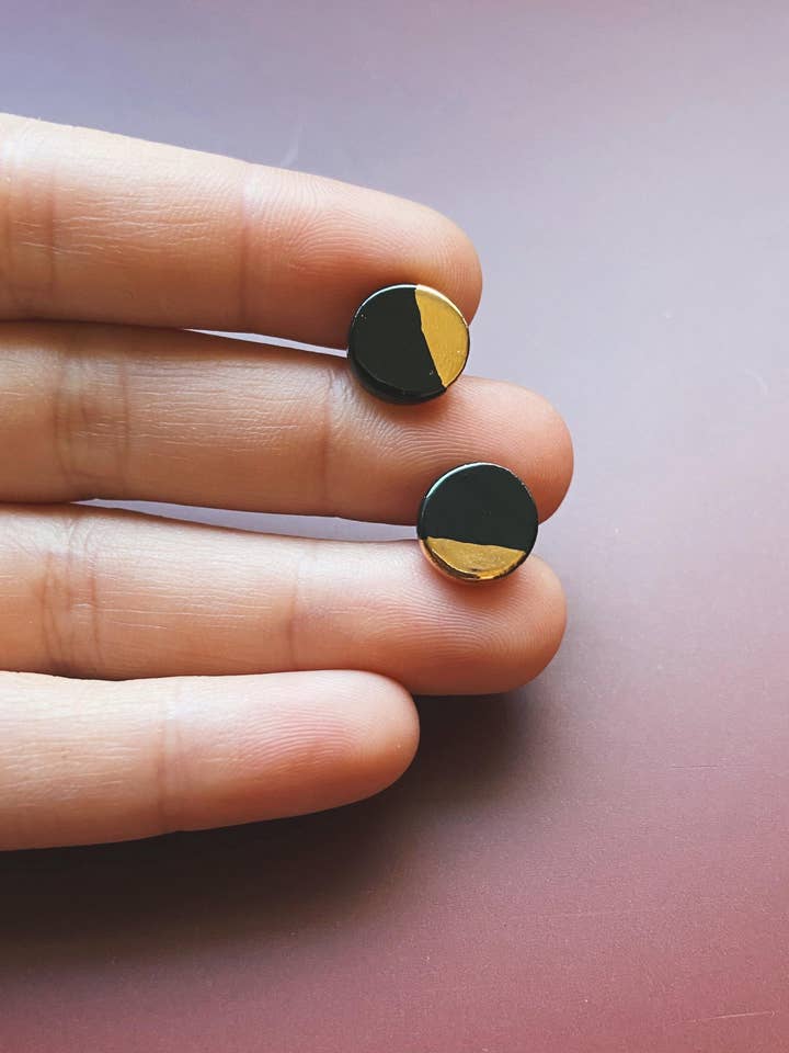 SM. Gold Dipped Studs - multiple colors for wholesale by Gloria Faye