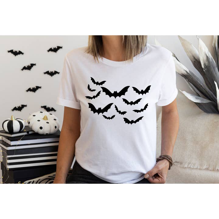 Bat Shirt, Flying Bats, Halloween Shirt, Bat Halloween, Bat for wholesale by Main Street Tees