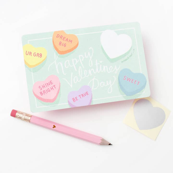 Inklings Paperie - Wholesale Valentine's Day Card - Scratch-off Valentine Cards - Sweethearts