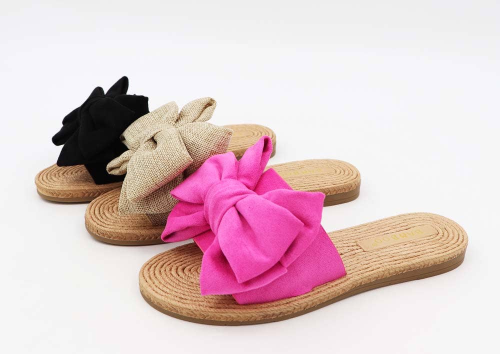 Mars Sky Shoes Wholesale - Wholesale Sandals - Women's - Bamboo ATHENA-24 Women Braided Sole Bow Tie Slipon Sandals-18 Pairs Pack-14.15/Pair3