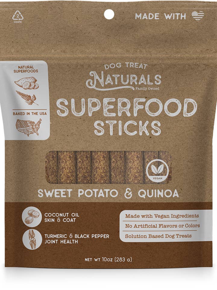 Sweet Potato & Quinoa Superfood Sticks for wholesale by Dog Treat Naturals