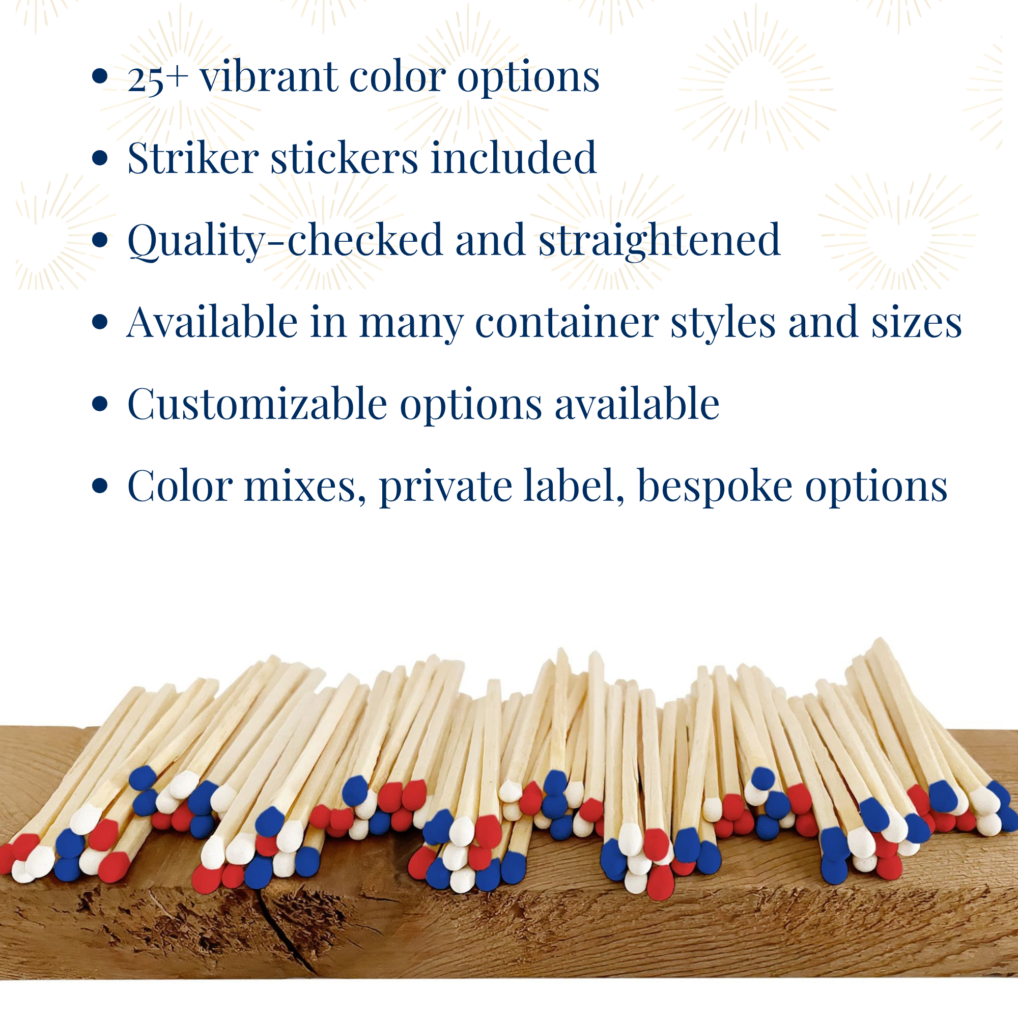Thankful Greetings - Wholesale Matches - 2" Matches - sets of 500s Bulk / Loose / Raw26