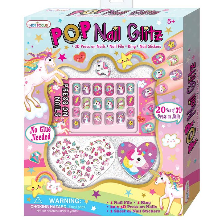 Hot Focus, Inc. - Wholesale Nail Polish - Kids - Pop Nail Glit, Unicorn