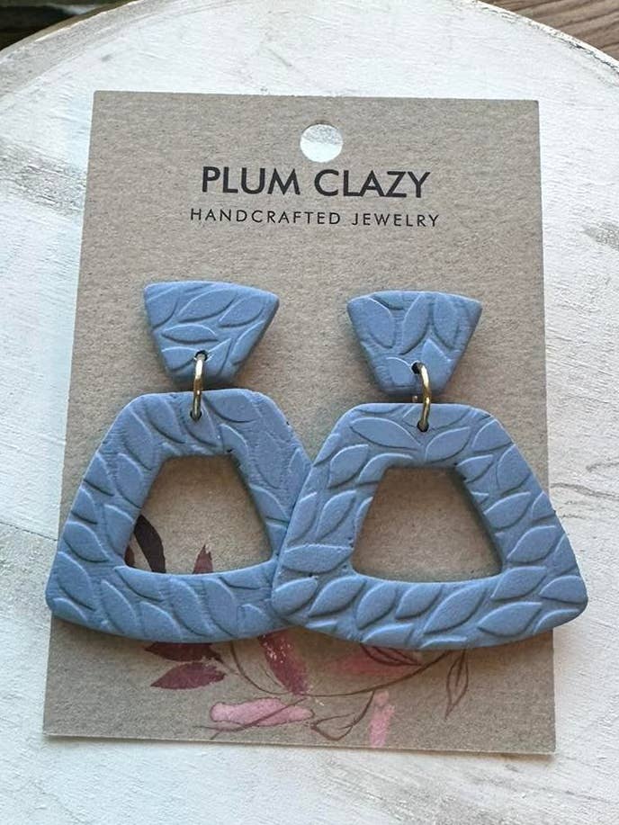 Blue Trapezoid Dangle for wholesale by Plum Clazy