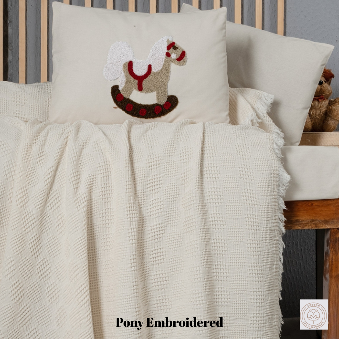 Omnis Pura – wholesale Bedding set – Child & baby – Unisex Baby Waffle Muslin Pike Bedding Set–5 Styles0