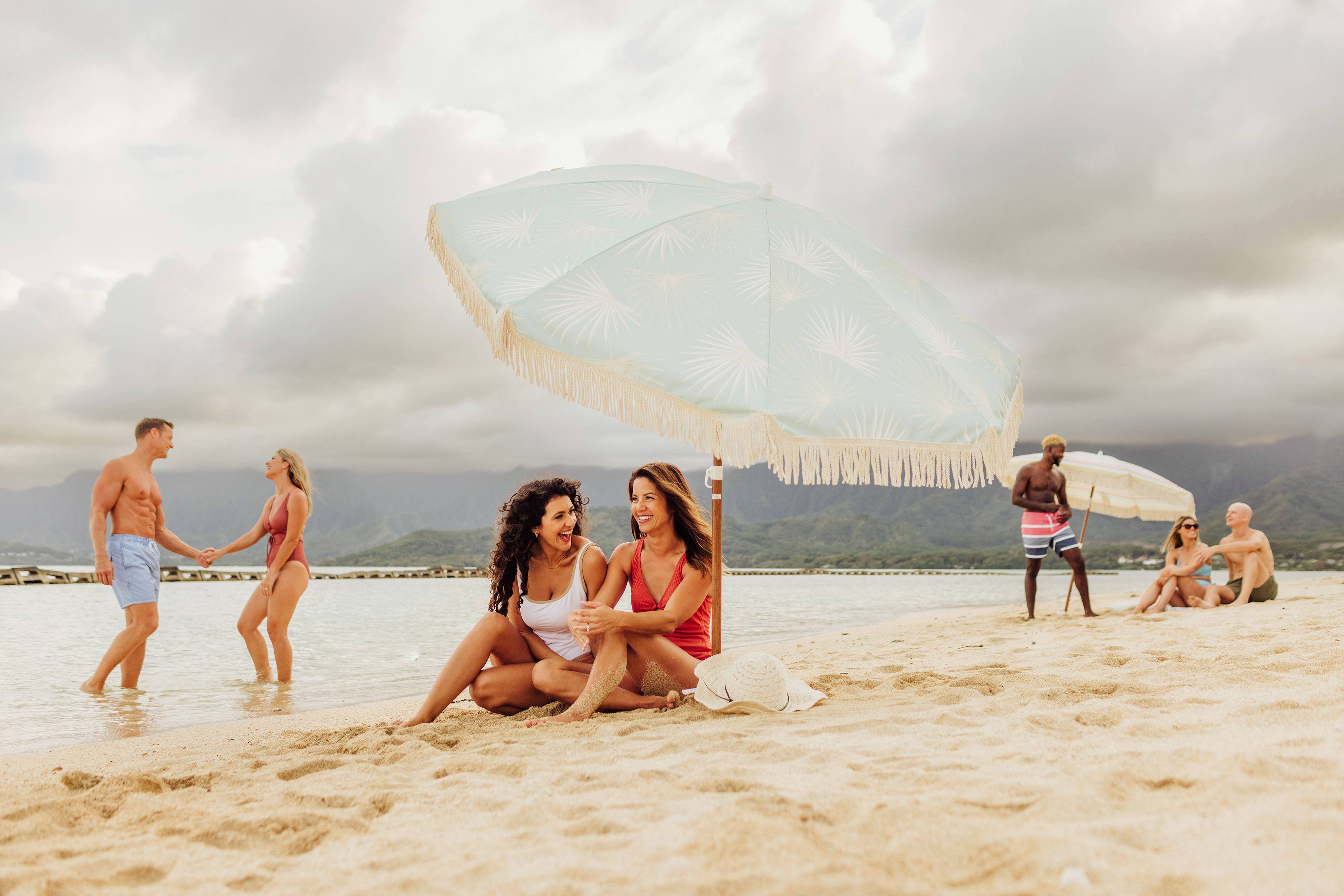 Beach State Summerland Beach Umbrella - Palm Beach for wholesale on Faire12