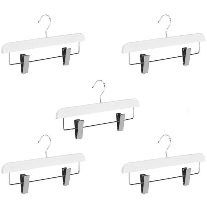 YBM HOME INC. - Wholesale Clothes Hangers - Abs Plastic Skirt Hangers Set of 5 -White