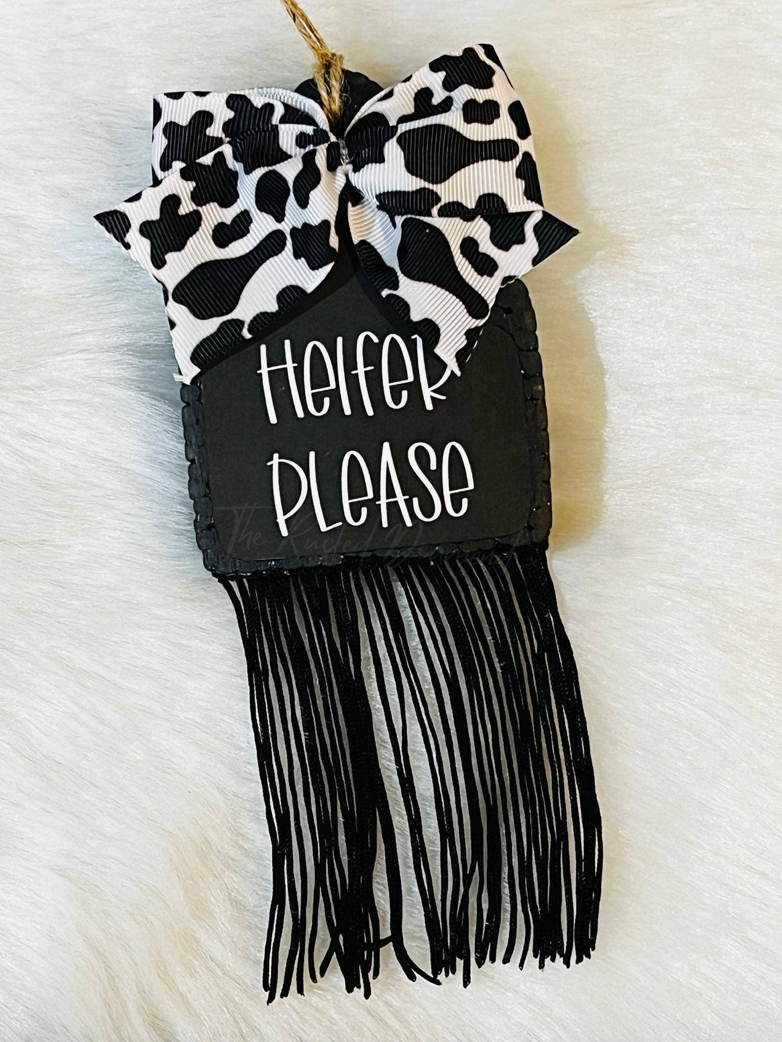 The Rusted Diamond - Wholesale Car Freshener - Women's - Heifer Please Cowtag Freshie1