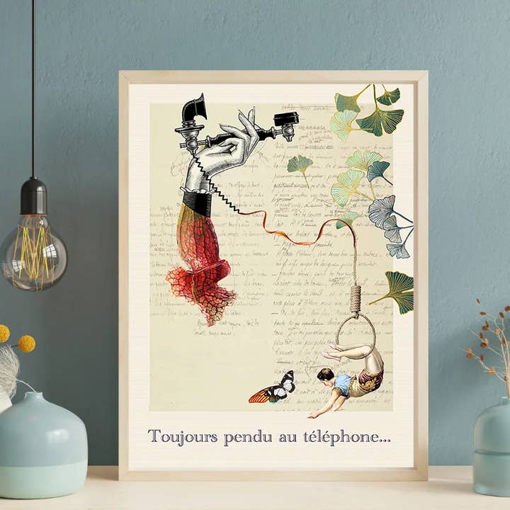 Poster “Ainda pendurado no telemóvel” - A4 por atacado de sidonie blondel