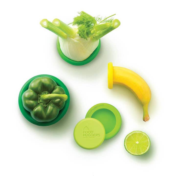 Food Huggers - Wholesale Food Storage Wrap/Bag - Reusable Silicone Food Savers – Fresh Green (Set of 5)2