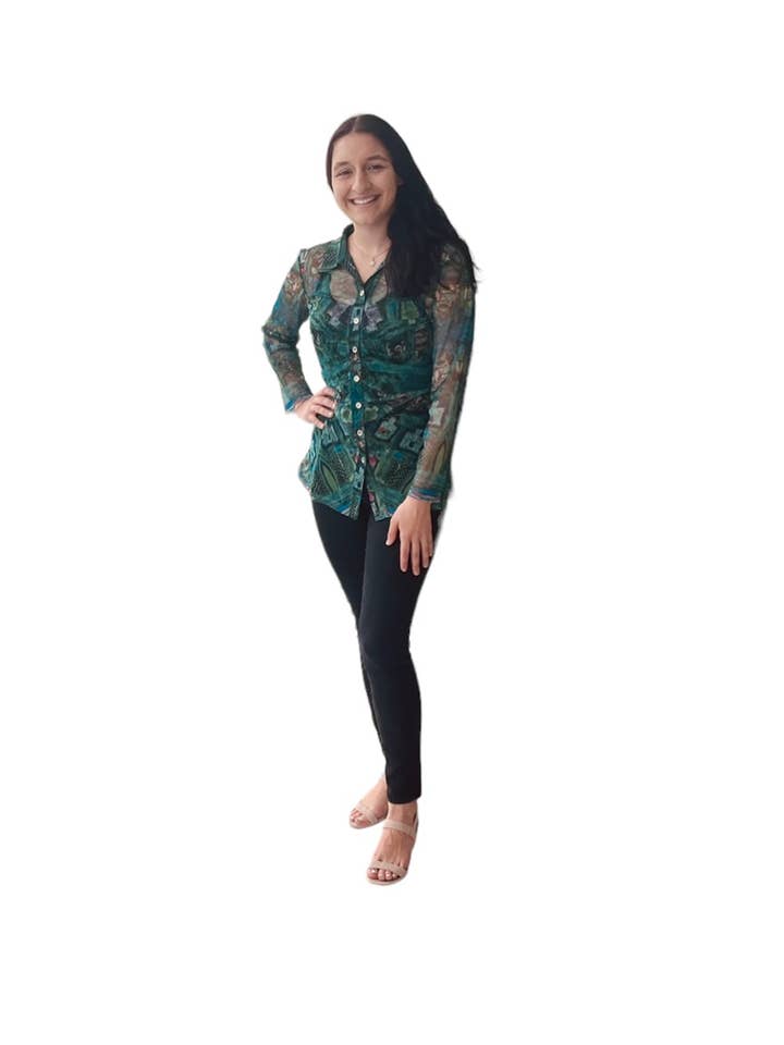 Mesh Blouse for wholesale by Atelier Anica