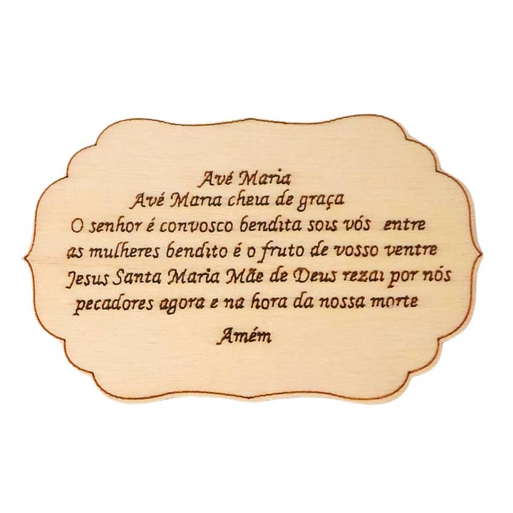 Atiladecor, Artesanato Lda - Wholesale Craft Supplies - Plaque With Prayer Of “Avé Maria”