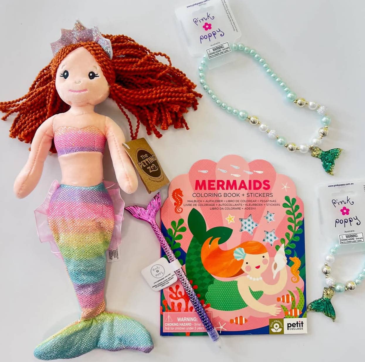 The Petting Zoo - Vendita all'ingrosso Peluche - Bambini e neonati - Bambole Sirene Arcobaleno Ombrez da 12" (32cm) Assortite1