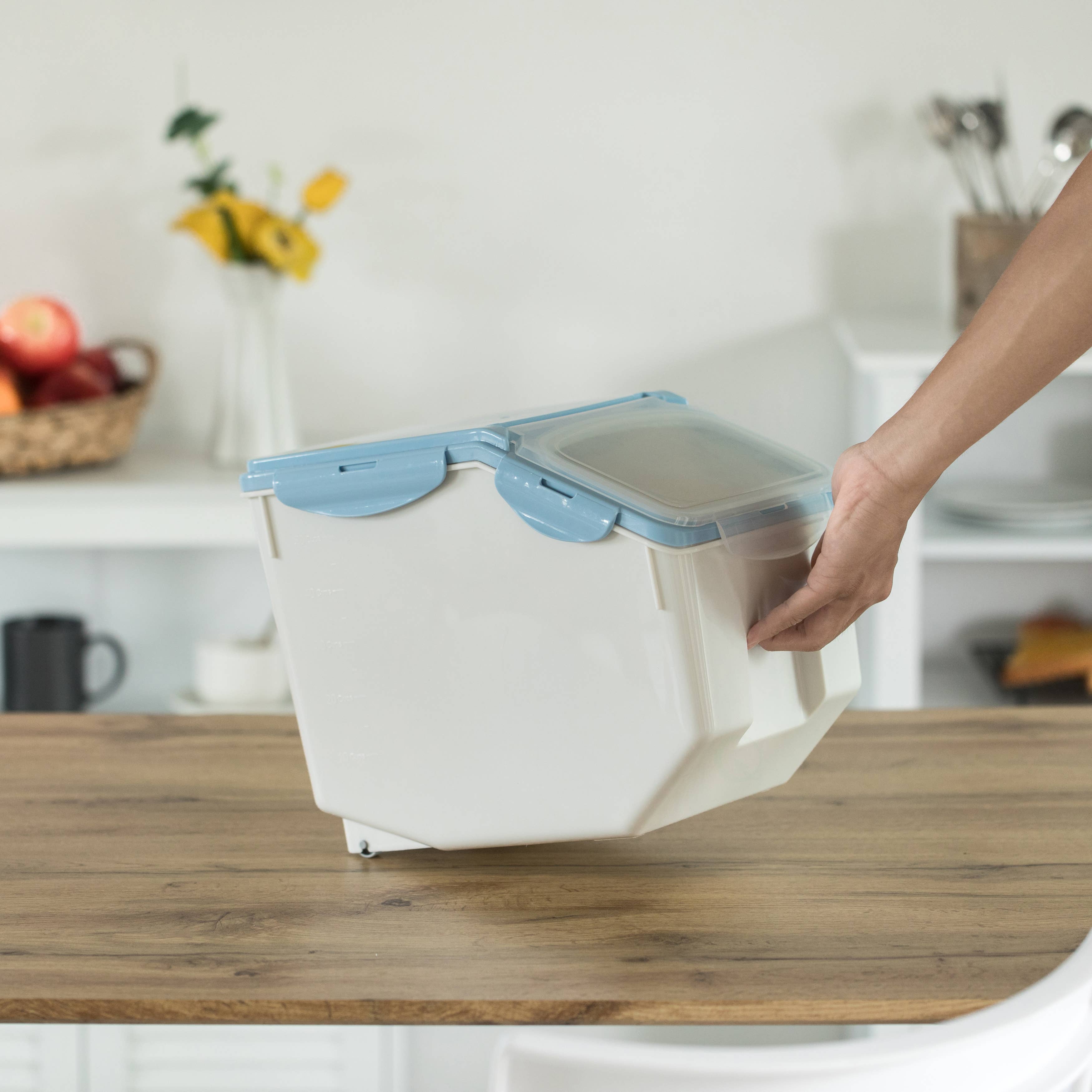 Quickway Imports - Wholesale Food Storage Container - Set of 2 White Plastic Storage Food Holder Containers6