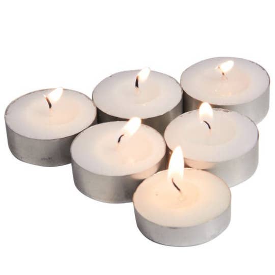 Tealight Candle 50 pack 1" wide 3.5-4 hour burn time for wholesale by SLS SUPPLY FLORA