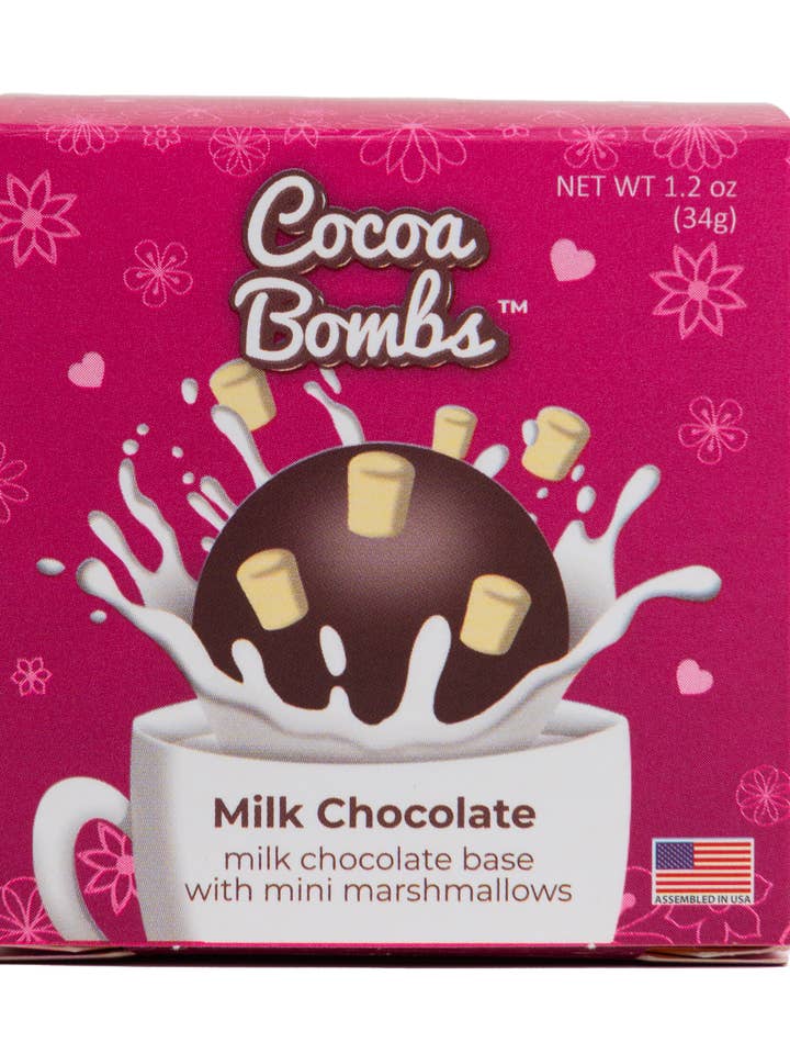 1 Pack Valentine's Day Milk Chocolate Cocoa Bombs for wholesale by Cocoa Bombs™