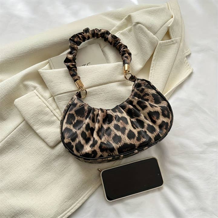 Stylish Leopard Print Shoulder Bag - Fashionable Underarm Bag for Women - Perfect for Shopping, Daily Use, Commuting, and Travel with Versatile Style and Spacious Interior for wholesale on Faire