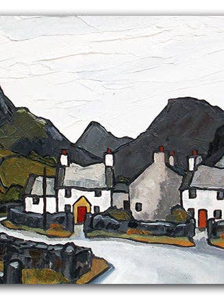 IGC161 Road through the Village - David Barnes for wholesale by Cardiau Nico Cards