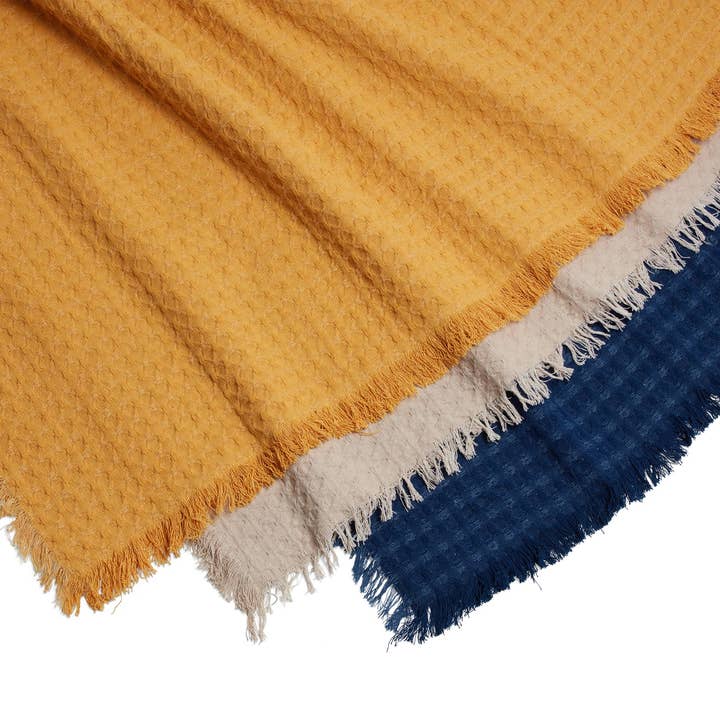 Agra Waffle Throw for wholesale by Roselli Trading