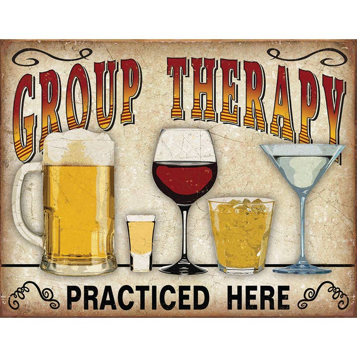 Desperate Enterprises - Wholesale Sign - Group Therapy Tin Sign
