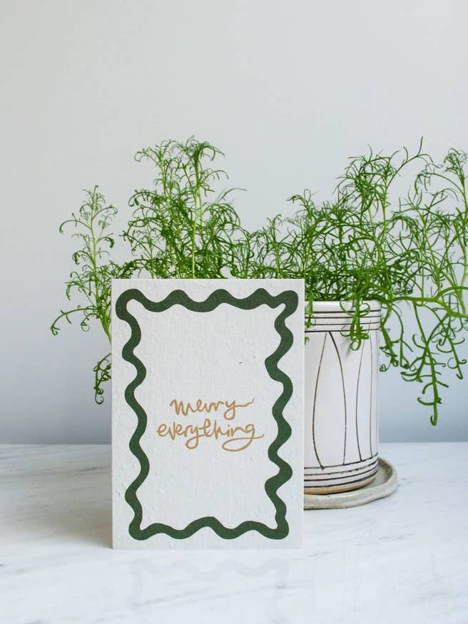 Carte de vœux Plantable Merry Everything (Nude) pour la vente par Studio Y Creative