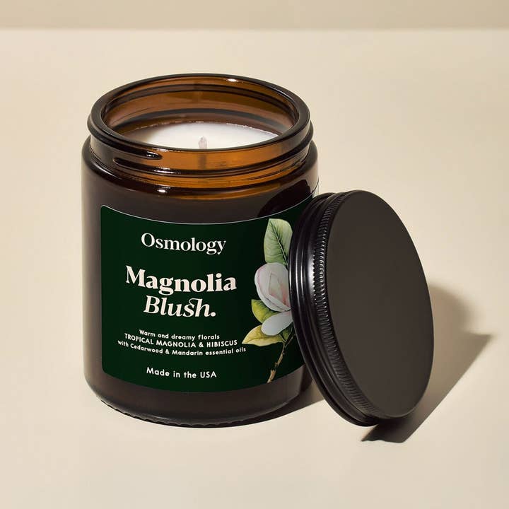 Osmology - Wholesale Jar/Filled Candle - Magnolia Blush Scented Jar Candle - Magnolia & Hibiscus1