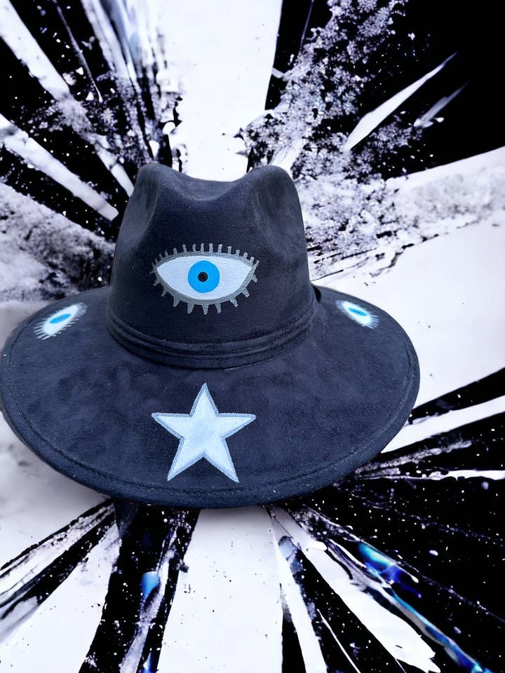 Los Ojos geverfde suède hoed voor wholesale door Bella Soul