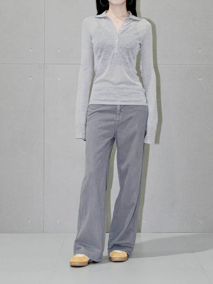 Pantalones de Corte Recto Cómodos para venta al por mayor de Blanc.Noize