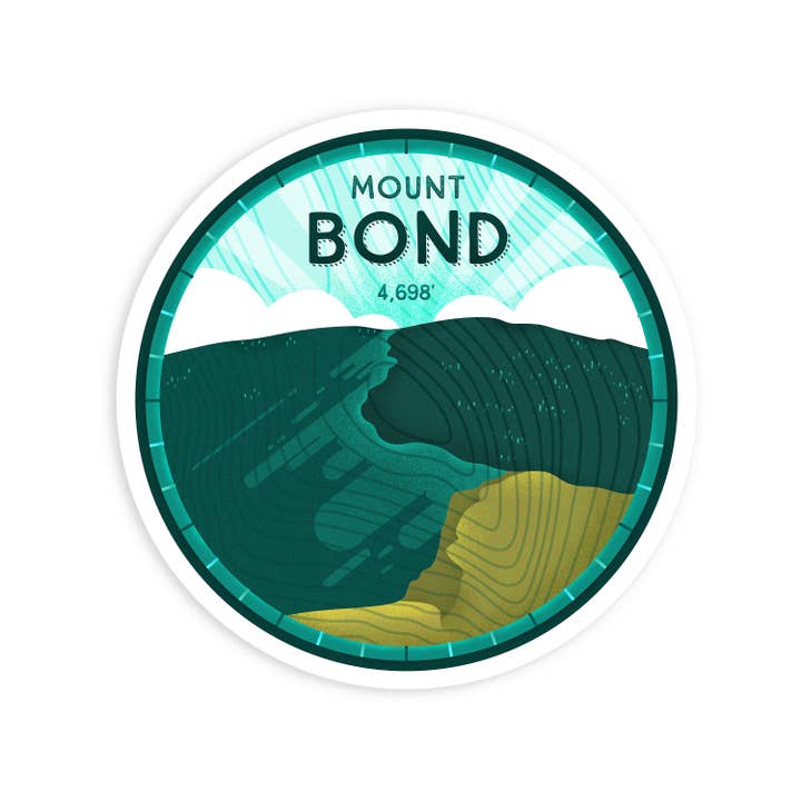 Cloud on a Mountain - Wholesale Sticker - Bonds Sticker Collection - Bondcliff, West Bond, Mount Bond