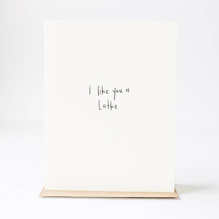 Latke Card for wholesale by under the stairs paper co.