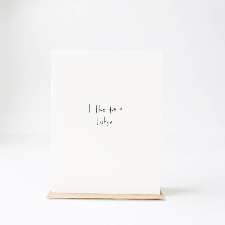 Latke Card for wholesale by under the stairs paper co.
