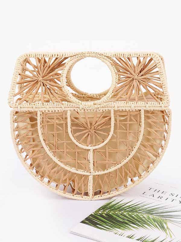 Handmade Faux Straw Handle Bag for wholesale by Shop Neighbors