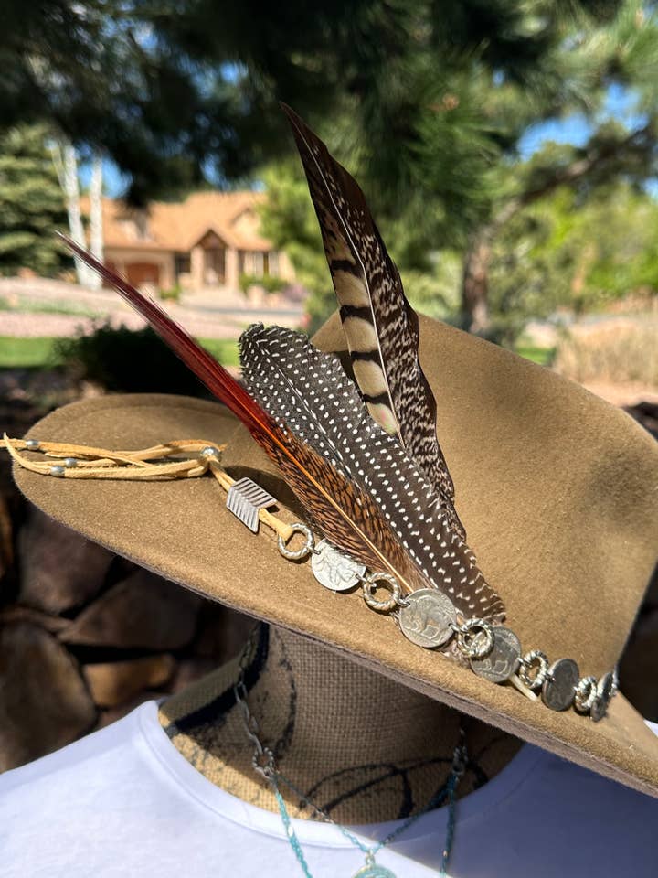 Buffalo Nickel hattband för wholesale av Fleurdesignz Western Jewelry