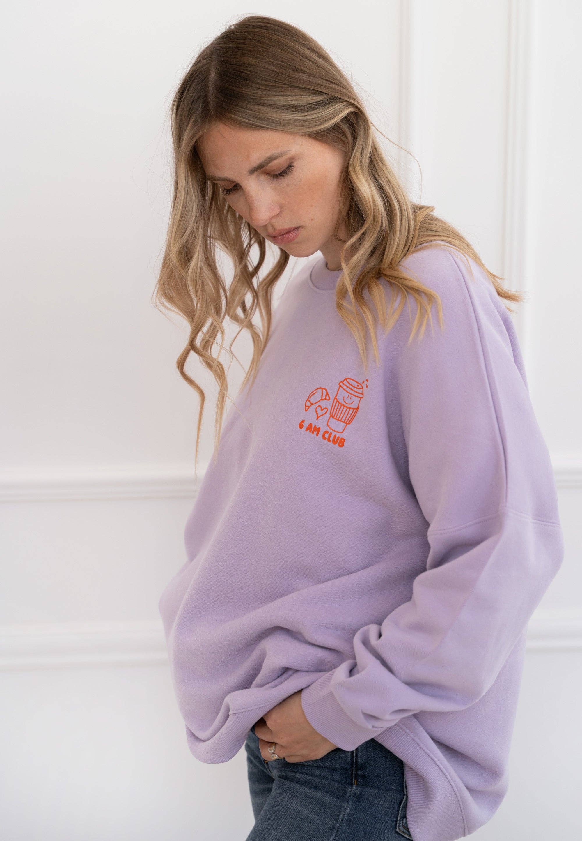 Liliput – wholesale Sweatshirt med tryck - Dam – Adult Sweatshirt Coffee before Chaos i ljungfärg2