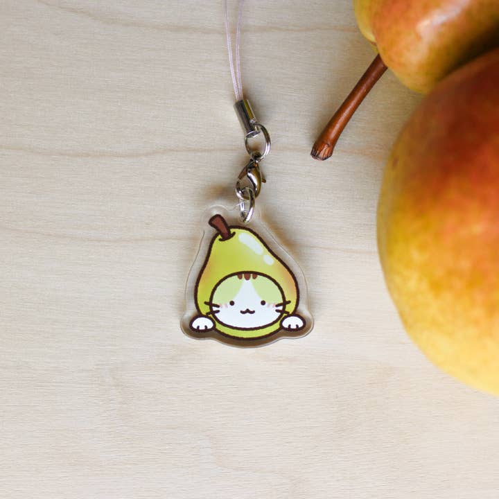 Miko Pear • Mini Keychain for wholesale by Sam’s Scribbles
